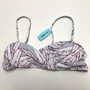 Cupshe Cheeky Gal Floral Bikini Top Size S